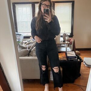 Stylish Black Distressed Women Jeans